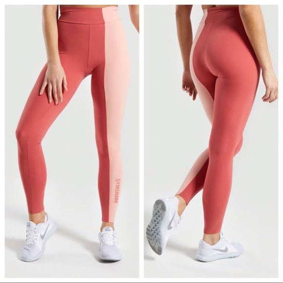 Gymshark Pants - Gymshark duo brick red/peach leggings